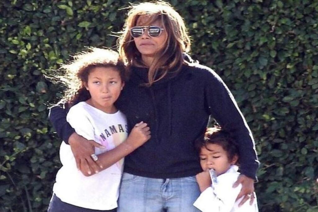 A picture of Halle Berry and her kids