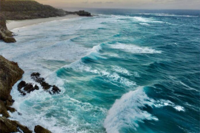 A picture of rip currents