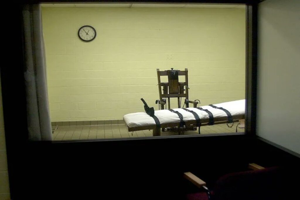 A picture of Alabama’s nitrogen gas execution chamber