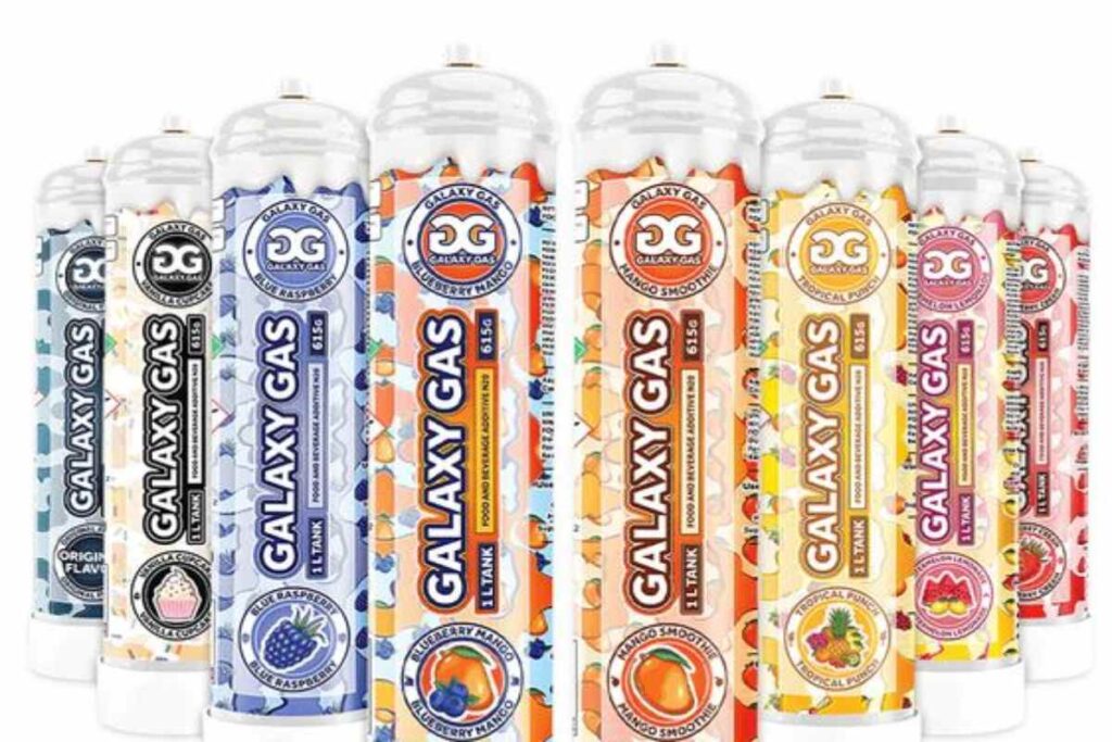 A picture of a collection of Galaxy gas