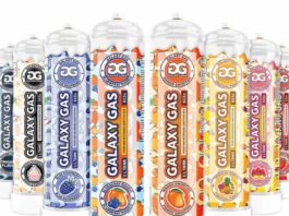 A picture of a collection of Galaxy gas