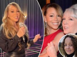 A picture of Mariah Carey and her mother, Patricia, and sister, Alison