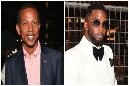 A collage of Shyne Barrow and Sean Combs