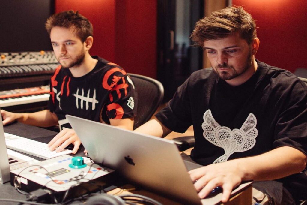 A picture of Zedd and Martin Garrix