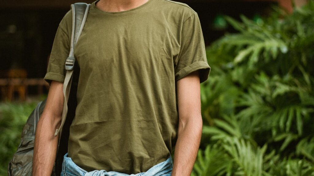 Standing Man Wearing Brown Shirt and Brown Hat
