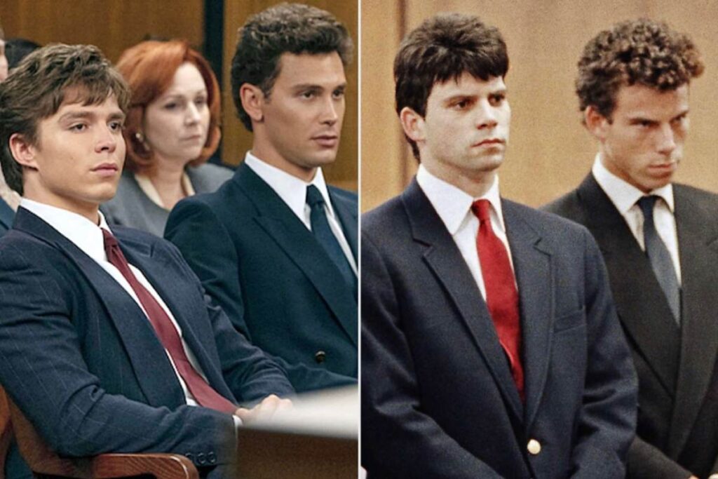 A collage of the Menendez brothers