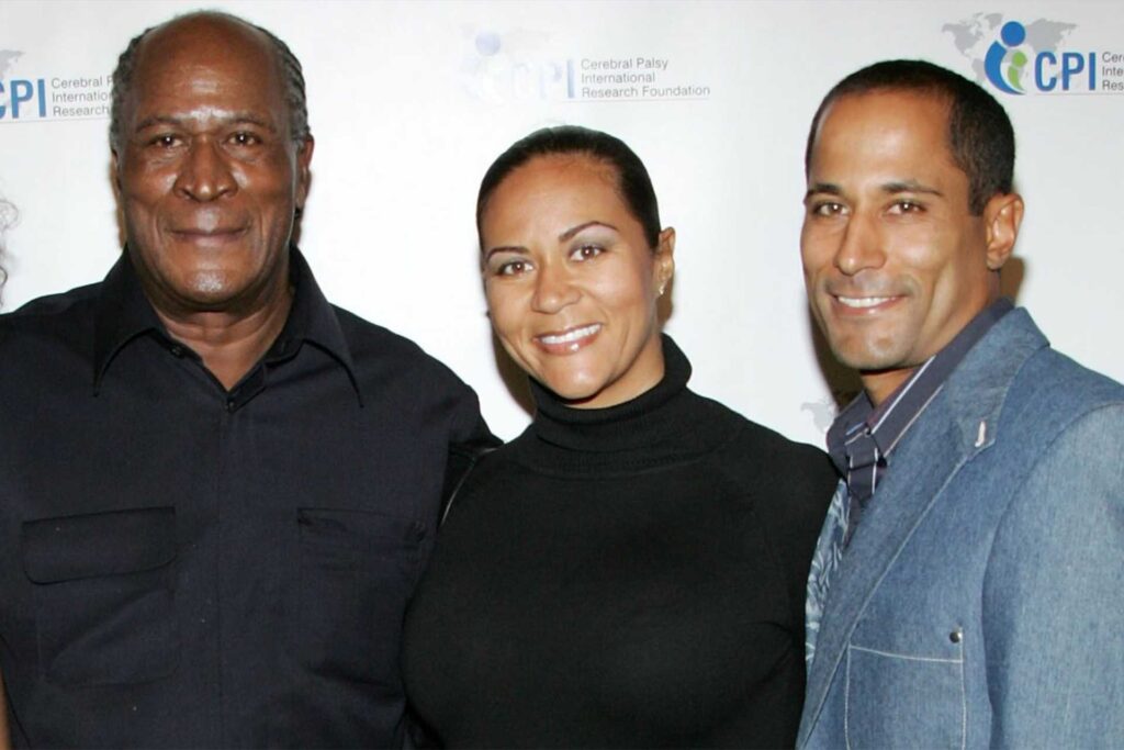 A picture of John Amos and his kids