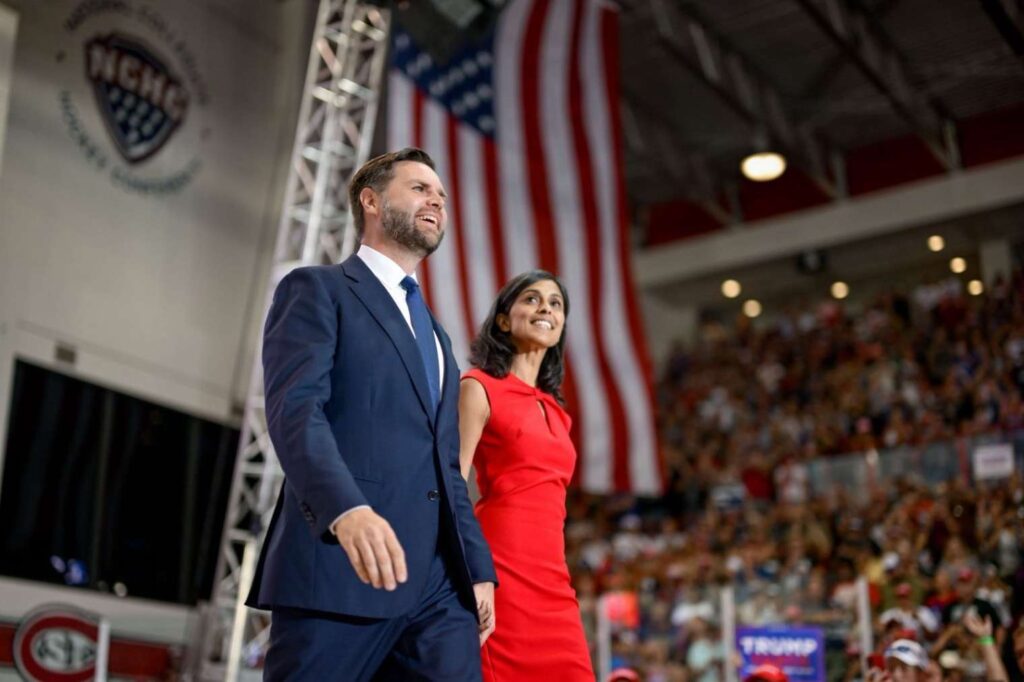 J.D VANCE AND HIS WIFE