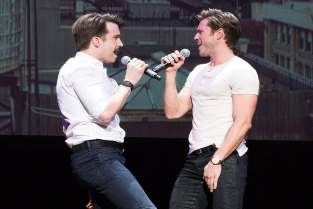 A picture of Gavin Creel and Aaron Tveit