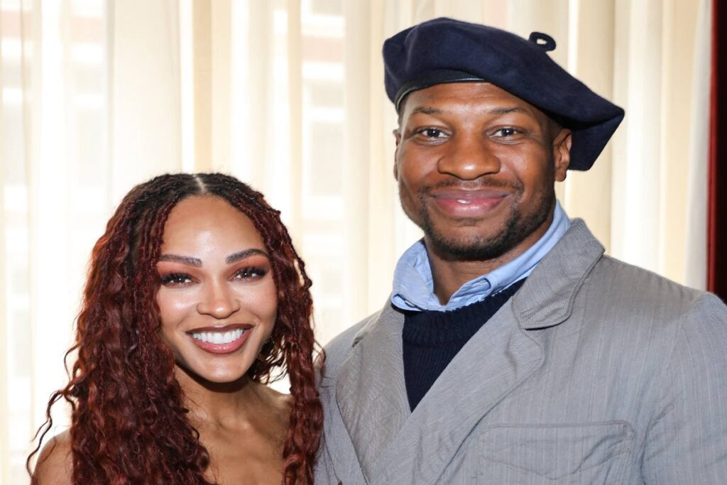 A picture of Jonathan Majors and Meagan Good