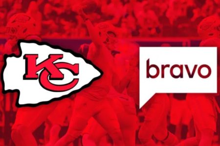 A picture of Kansas City Chiefs logo and Bravo's logo