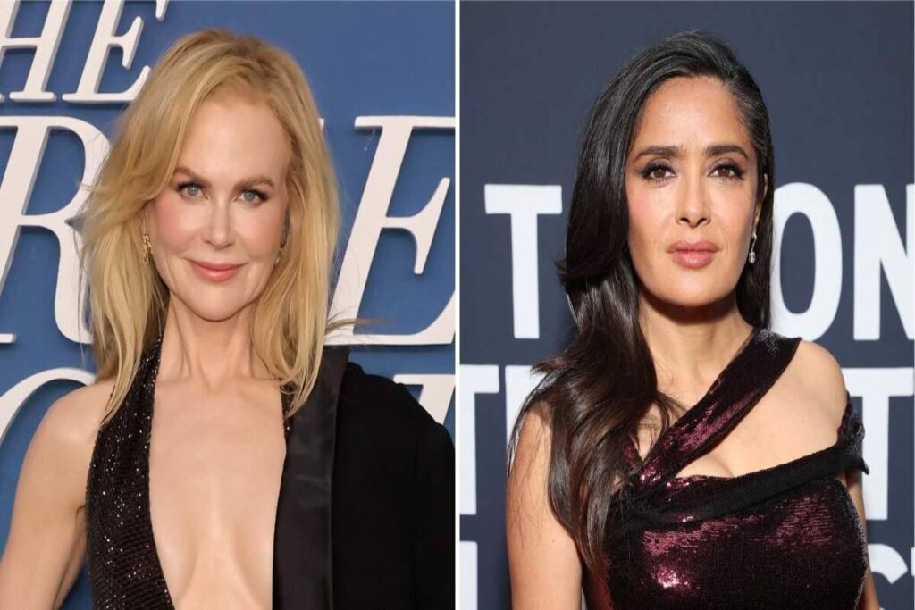 A college of Nicole Kidman and Salma Hayek