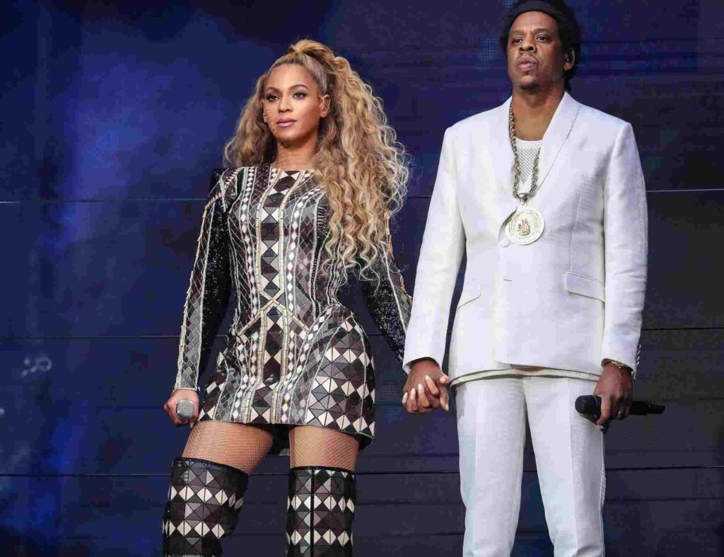 A picture of Beyoncé and Jay Z