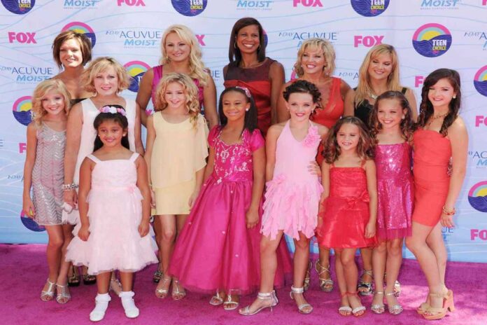 A picture of Dance Moms movie cast