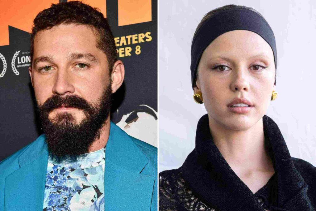 A picture of Shia LaBeouf and Mia Goth