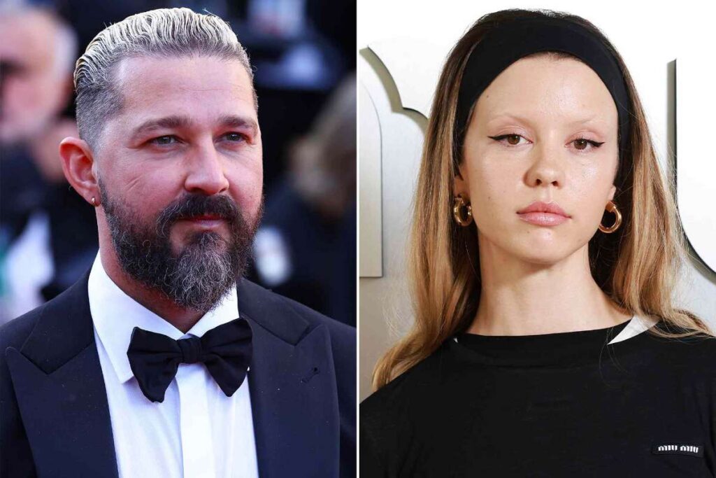 A picture of Shia LaBeouf and Mia Goth