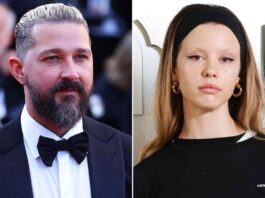 A picture of Shia LaBeouf and Mia Goth