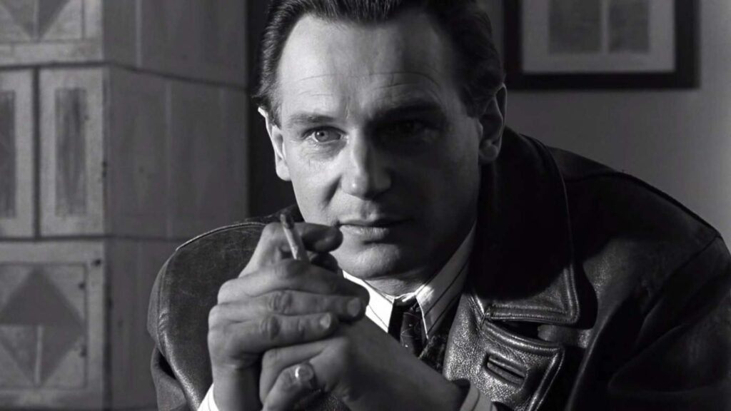 A picture of Liam Neeson in Schindler's List movie