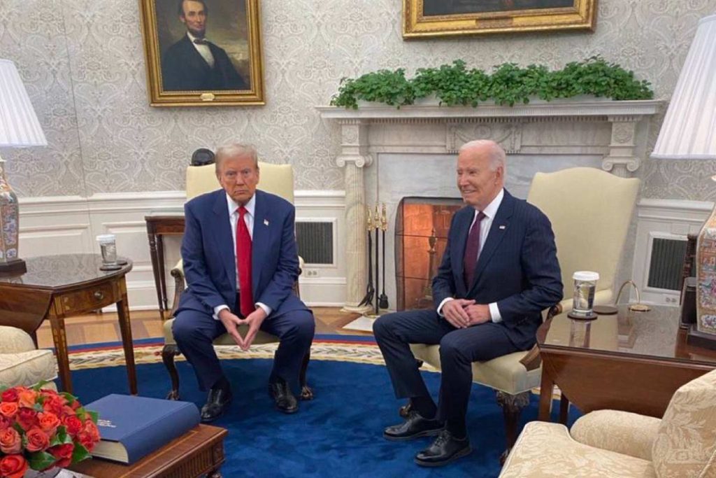 A picture of Donald Trump and Joe Biden