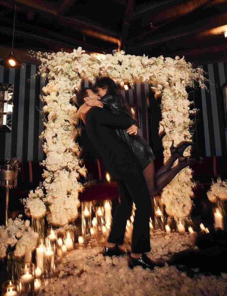 A picture of Shaun White and Nina Dobrev engagement 