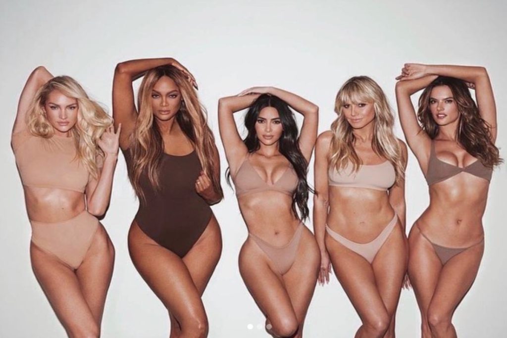 A picture of Kim Kardashian’s skims campaign