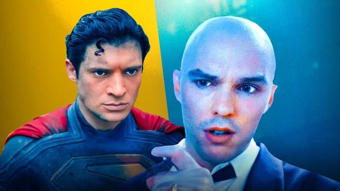 A mixmatch of the new Superman and his nemesis Lex Luthor