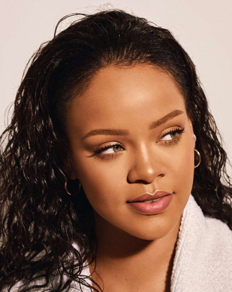 A headshot of Rihanna