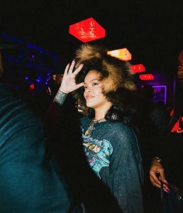 Rihanna at the Karaoke event in NYC