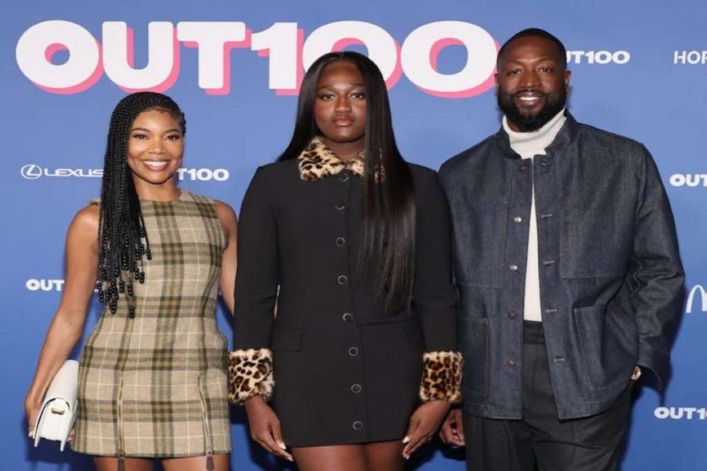 Dwyane Wade, Gabrielle Union and Zaya Wade