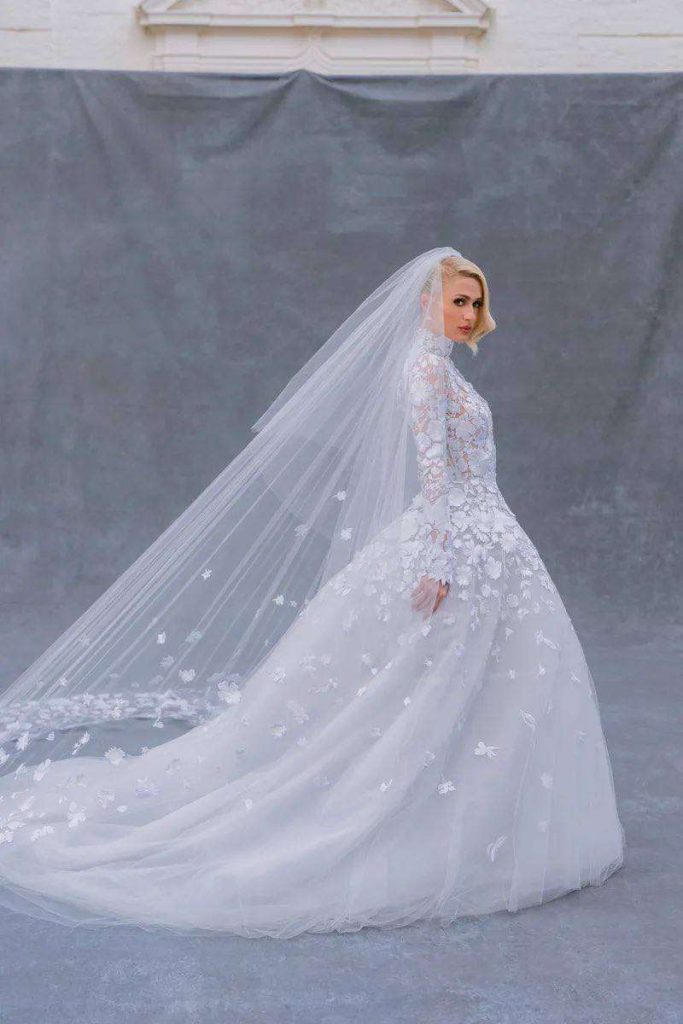 Paris Hilton in her wedding dress