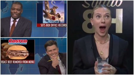 a collage of scenes from the SNL joke swap