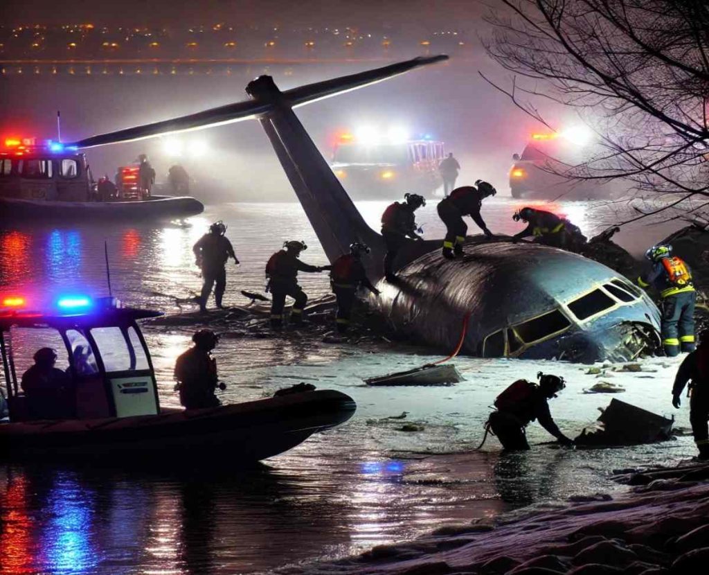 A Picture of D.C Plane Crash Site