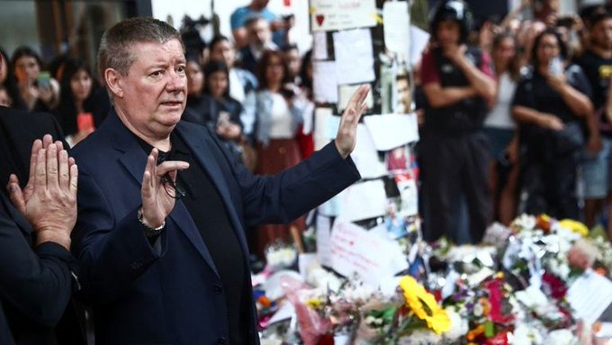 Geoff Payne at a memorial site for his son