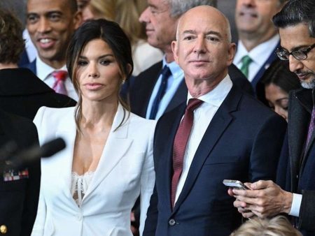 Lauren Sanchez and Jeff Bezos at the Inauguration ceremony