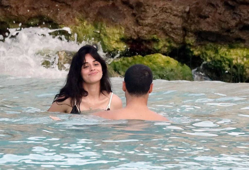 Camilla Cabello and her new boyfriend having watery fun