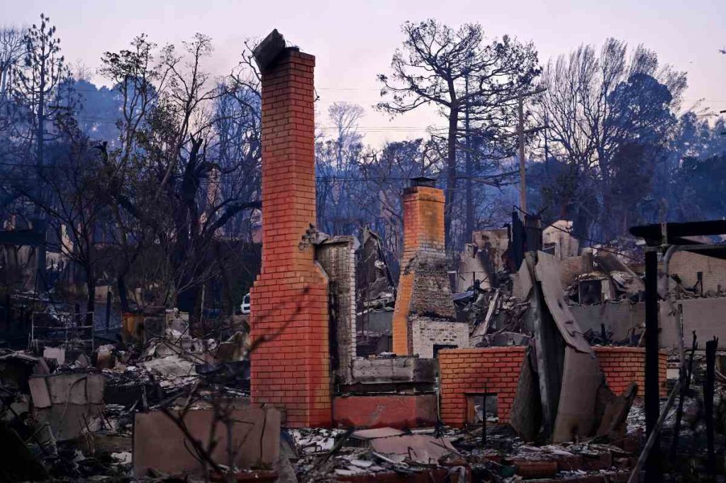 A Picture of the Ruins of LA Fire