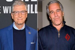 A picture of Bill Gates and Jeffrey Epstein