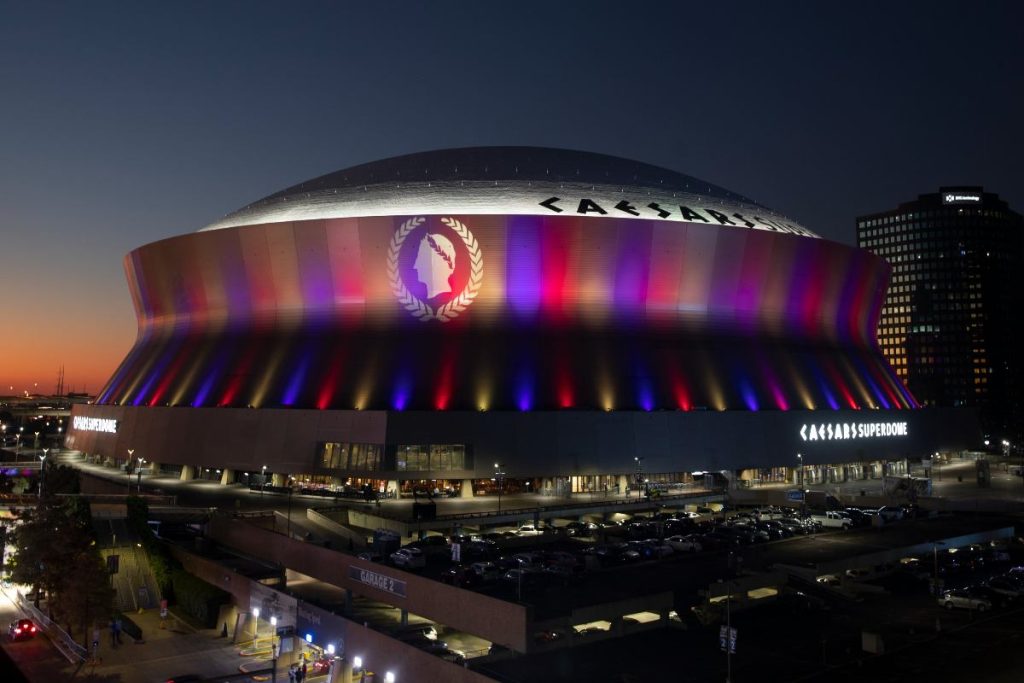 A picture of the Caesars Superdome