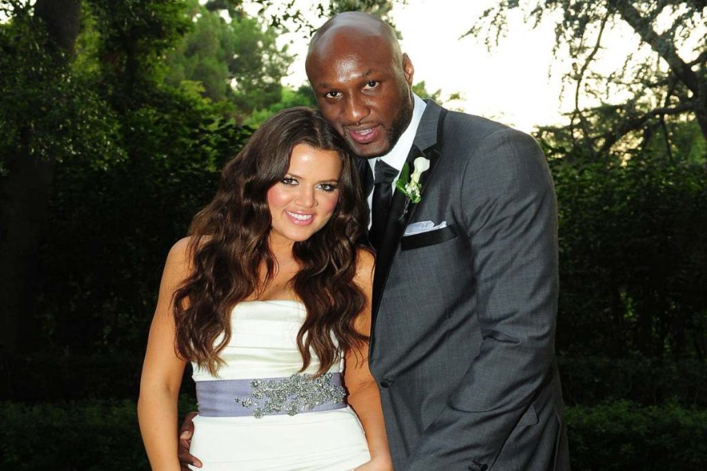 A picture of Khloe Kardashian and Lamar Odom