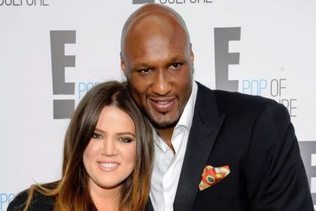 A picture of Khloe Kardashian and Lamar Odom