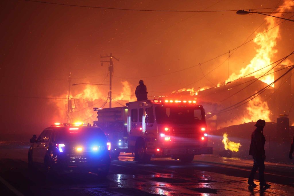 Firefighters hard at work