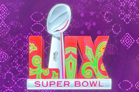 A picture of a poster of The 2025 Super Bowl LIX