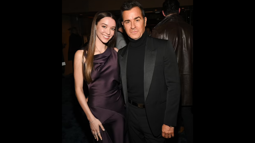 A picture of Justin Theroux and fiancee turned wife, Nicole Brydon Bloom