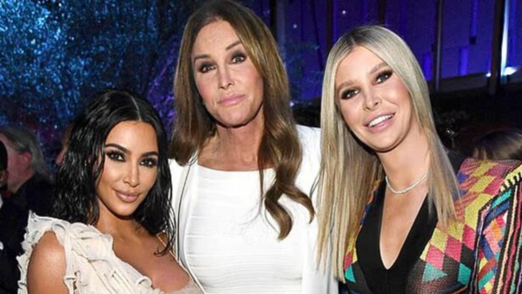 Sophia Hutchins with Caitlyn Jenner and Kim Kardashian