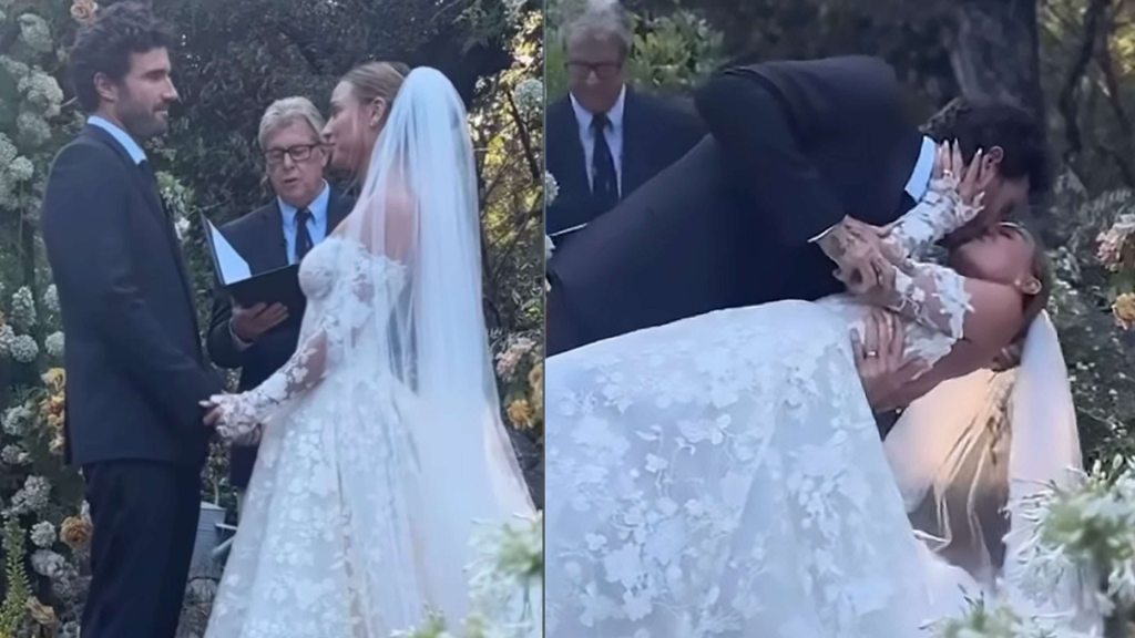 Brody Jenner and Tia Blanco at their intimate wedding ceremony.