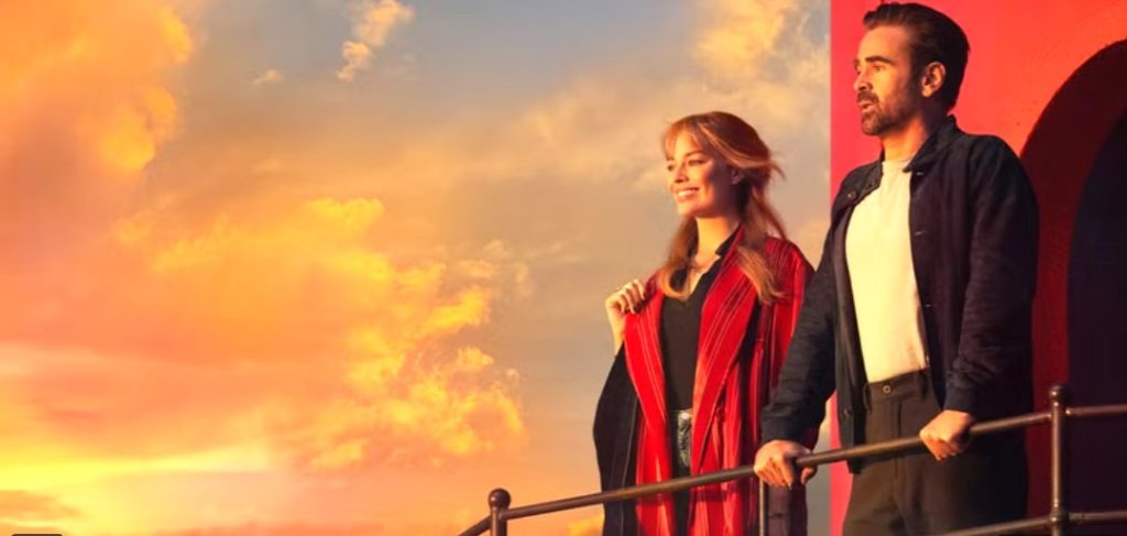 image of Margot Robbie and Colin Farrell in 'A Big Bold Beautiful Journey.'
