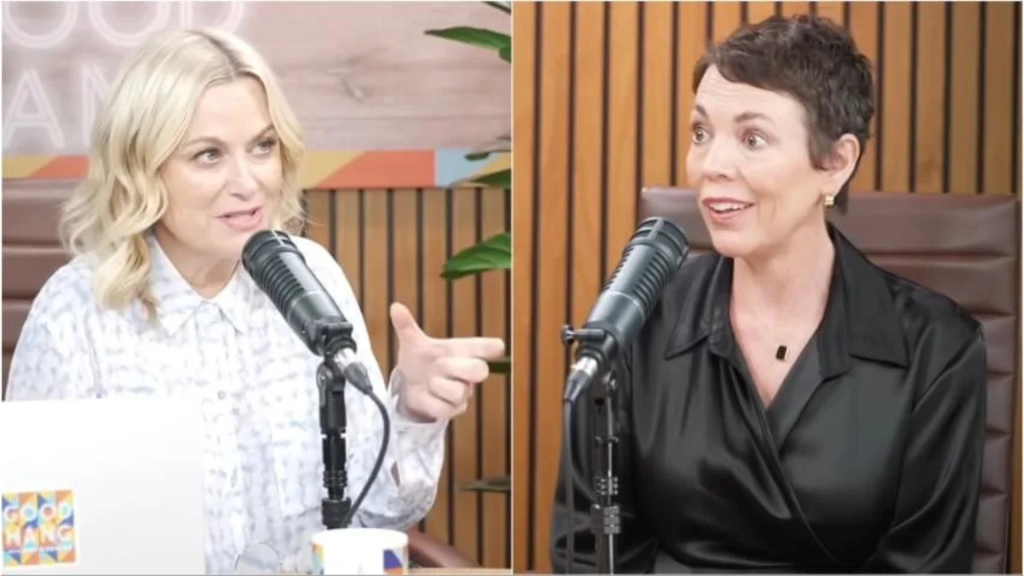 Amy Poehler with guest on the Good Hang Podast