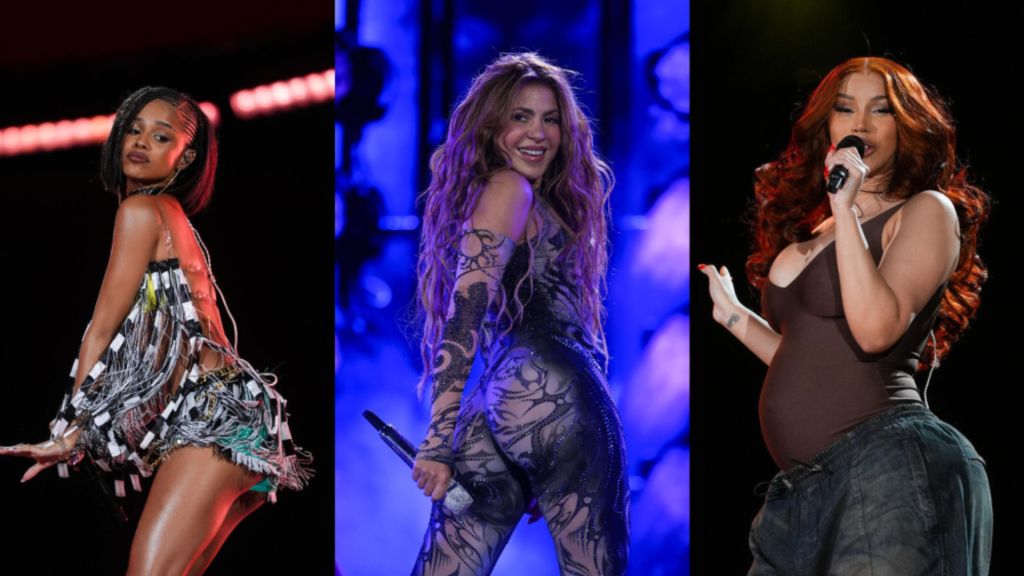 Tyla, Shakira and Cardi B at the Global Citizen Festival 2025