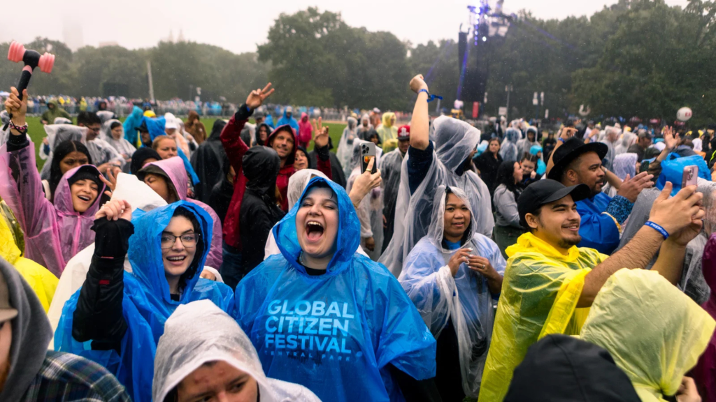 Attendees at the Global Citizen Festival
