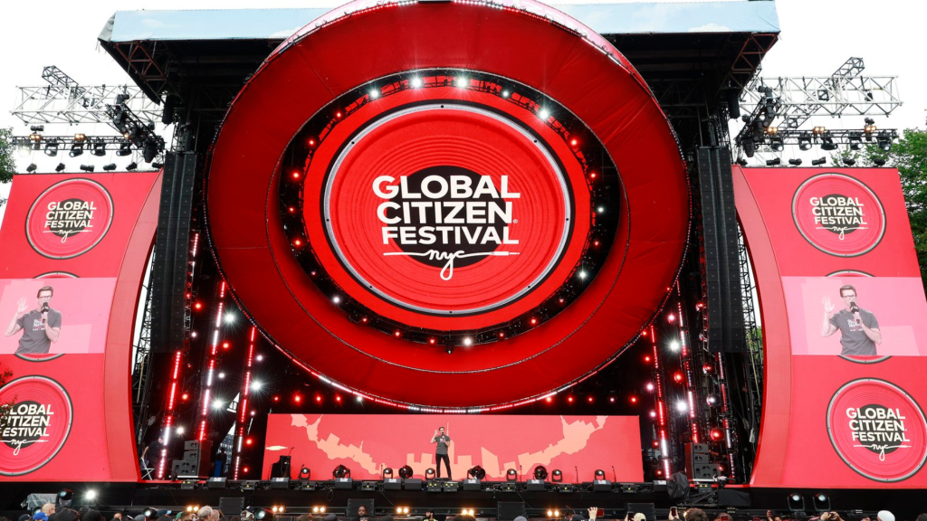 A stage view at the Global Citizen 2025